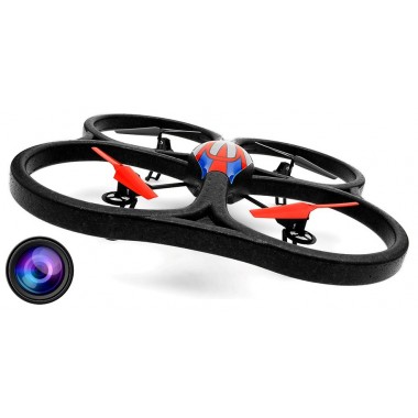 Квадрокоптер з камерою радіокерований WL Toys V333 Cyclone 2 Black іграшка від 14 років акробатичний та Headless режим 4 режиму швидкості (WL-V333c)