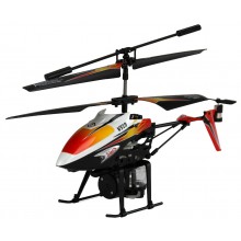 Вертолёт радиоуправляемый 3 канальный WL Toys V319 SPRAY Оранжевый игрушка для детей с водяной пушкой режимом ускорения и встроенным гироскопом + автопилот (WL-V319o)