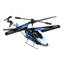 Вертолёт на инфракрасном радиоуправлении 3 канальный WL Toys S929 MOTORS Blue игрушка для детей с автопилотом встроенным гироскопом и прожектором (WL-S929b)