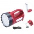 Фонарь светодиодный аккумуляторный Yajia YJ-2820 ручной переносной 19 LED 5 W и боковая откидная кемпинговая лампа на 15 SMD Красный