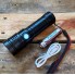 Светодиодный ручной фонарь Bailong BL-756-P50 переносной аккумуляторный с USB зарядкой зумом и металлическим корпусом + ремешок на руку