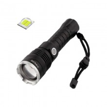 Ручной светодиодный аккумуляторный фонарь Bailong BL-A72-P50 переносной 18 Вт с USB зарядкой оптическим зумом и металлическим корпусом + ремешок Ручной светодиодный аккумуляторный фонарь Bailong BL-A72-P50 переносной 18 Вт с USB зарядкой оптическим зумом и металлическим корпусом + ремешок