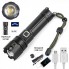 Светодиодный аккумуляторный фонарь Bailong BL-L5 P70 ручной на 20 Вт с USB зарядкой оптическим зумом и влагозащитой Power Bank