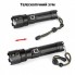 Светодиодный аккумуляторный фонарь Bailong BL-L5 P70 ручной на 20 Вт с USB зарядкой оптическим зумом и влагозащитой Power Bank