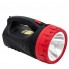 Фонарь светодиодный аккумуляторный INTERTOOL LB-0102 Black/Red ручной переносной 1 LED 5 W и боковая лампа на 25 LED + ремешок через плечо