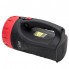 Фонарь светодиодный аккумуляторный INTERTOOL LB-0102 Black/Red ручной переносной 1 LED 5 W и боковая лампа на 25 LED + ремешок через плечо