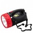 Фонарь светодиодный аккумуляторный INTERTOOL LB-0102 Black/Red ручной переносной 1 LED 5 W и боковая лампа на 25 LED + ремешок через плечо