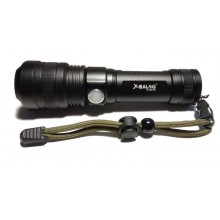 Ручной аккумуляторный светодиодный фонарь Police X-Balog BL-1827-P90 переносной с USB зарядкой оптическим зумом и металлическим корпусом + ремешок на руку Ручной аккумуляторный светодиодный фонарь Police X-Balog BL-1827-P90 переносной с USB зарядкой оптическим зумом и металлическим корпусом + ремешок на руку