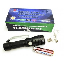 Ручной аккумуляторный светодиодный фонарь X-Balog BL-611-P50 переносной с USB зарядкой зумом и металлическим корпусом 1500 лм + ремешок Ручной аккумуляторный светодиодный фонарь X-Balog BL-611-P50 переносной с USB зарядкой зумом и металлическим корпусом 1500 лм + ремешок