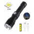 Ручной аккумуляторный светодиодный фонарь X-Balog BL-611-P50 переносной с USB зарядкой зумом и металлическим корпусом 1500 лм + ремешок