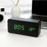 Часы электронные настольные цифровые VST 862-1 LED WC Black деревянные с зеленой подсветкой будильник и термометр 3 режима + активация звуком (48329)