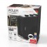 Тепловентилятор спиральный Adler AD 7725 Black напольный электрический обогреватель на 2 кВт для дома дачи и офиса терморегулятор 2 режима + холодный обдув