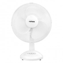 Вентилятор настольный портативный Rotex RAT02-E бытовой электрический на 35 Вт для охлаждения рабочего места автоповорот 3 скорости угол наклона Белый