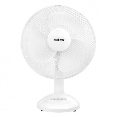 Вентилятор настольный портативный Rotex RAT02-E бытовой электрический на 35 Вт для охлаждения рабочего места автоповорот 3 скорости угол наклона Белый