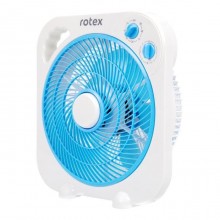 Вентилятор настольный электрический Rotex RAT14-E 25 Вт портативный бытовой для охлаждения рабочего места 3 скорости и таймер на 60 мин Белый с голубым