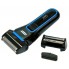 Електробритва для чоловіків акумуляторна Rotex RHC 210 S Black/Blue живлення від акумулятора, 2 сіткові головки + триммер (RHC210-S)