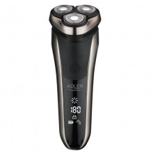 Электробритва для мужчин роторная Adler AD 2933 аккумуляторная 30 Вт с USB Type-C сухое и влажное бритье IPX7 плавающие головки LCD дисплей + откидной триммер Электробритва для мужчин роторная Adler AD 2933 аккумуляторная 30 Вт с USB Type-C сухое и влажное бритье IPX7 плавающие головки LCD дисплей + откидной триммер