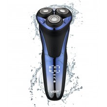 Электробритва для мужчин роторная VGR V-306 Pro аккумуляторная 5 Вт сухое и влажное бритье LED дисплей плавающие головки влагозащита IPX7 + выдвижной триммер Электробритва для мужчин роторная VGR V-306 Pro аккумуляторная 5 Вт сухое и влажное бритье LED дисплей плавающие головки влагозащита IPX7 + выдвижной триммер