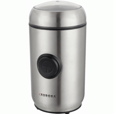 Кофемолка электрическая Aurora 3443AU 150 Вт кухонный мини измельчитель с металлическим корпусом для кофе орехов сахара и специй (3443AU)