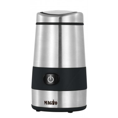 Кофемолка электрическая Magio MG-202 кухонный измельчитель для кофе 250 Вт с металлическим корпусом и прозрачной крышкой (MG-202)