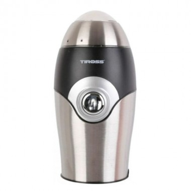 Кофемолка электрическая для дома Tiross TS530 150 Вт кухонный мини измельчитель для кофе орехов специй и зерновых с металлическим корпусом