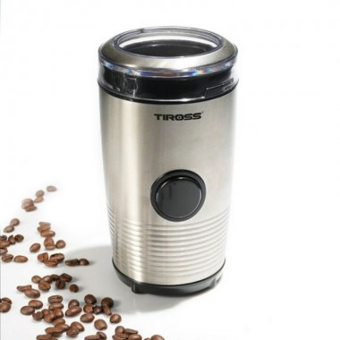 Кофемолка электрическая для дома Tiross TS537 150 Вт кухонный мини измельчитель для кофе орехов специй и зерновых с металлическим корпусом