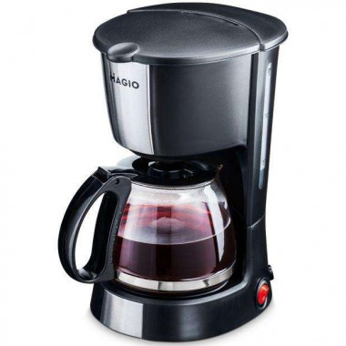 Кофеварка капельная Magio МG-349 Black 550 Вт для заваривания кофе и чая со стеклянным кофейником 0.6 л (МG-349)