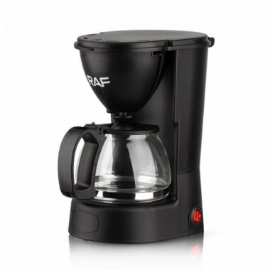 Кофемашина для дома RAF R100 650 Вт капельная кофеварка для кофе и чая на 6 порций с многоразовым фильтром + стеклянная колба кофейника