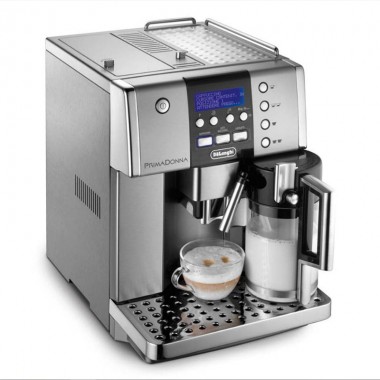 Автоматическая кофемашина с капучинатором DeLonghi ESAM 6620 PrimaDonna кофеварка для дома офиса и кафе с автоматической декальцинацией для молотого кофе и зерен Б/У