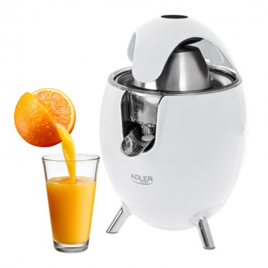 Соковыжималка для цитрусовых Adler AD 4013 White домашняя электрическая на 800 Вт с автоматическим включением 2 насадки под разные фрукты