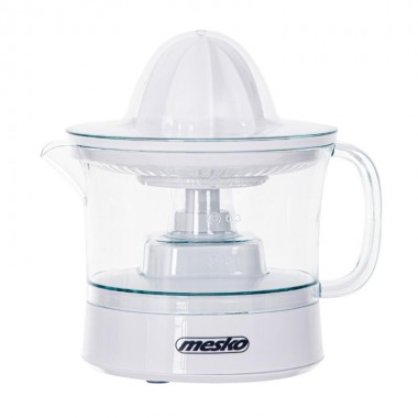 Соковыжималка для цитрусовых Mesko MS-4010 White домашняя электрическая на 60 Вт с автоматическим включением и выключением 2 конусные насадки