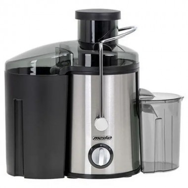 Соковыжималка центробежная для цитрусовых фруктов и овощей Mesko MS 4126 Black домашняя электрическая на 600 Вт контейнер для жмыха 2 скорости