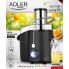 Соковыжималка центробежная для цитрусовых фруктов и овощей Adler AD 4127 Black домашняя электрическая на 2000 Вт контейнер для жмыха 2 скорости