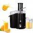 Соковыжималка центробежная для цитрусовых фруктов и овощей Adler AD 4127 Black домашняя электрическая на 2000 Вт контейнер для жмыха 2 скорости
