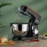 Планетарний кухонний міксер тістоміс Camic SM 1571N Black/Red домашній електричний на 1,8 кВт з чашею з нержавіючої сталі на 9 л вінчик і 2 насадки для тіста