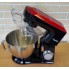 Планетарний кухонний міксер тістоміс Camic SM 1571N Black/Red домашній електричний на 1,8 кВт з чашею з нержавіючої сталі на 9 л вінчик і 2 насадки для тіста
