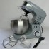 Планетарный стационарный миксер тестомес Royalty Line RL PKM 1600 Вт Silver электрический домашний с чашей из нержавейки на 6 л насадка для теста венчик для взбивания