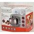 Планетарный стационарный миксер тестомес Royalty Line RL PKM 1600 Вт Silver электрический домашний с чашей из нержавейки на 6 л насадка для теста венчик для взбивания
