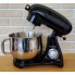 Планетарный кухонный миксер тестомес COOKDEYI SM 1522NM Black домашний электрический на 1,8 кВт с чашей из нержавейки на 8 л венчик и 2 насадки для теста