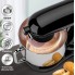 Планетарный кухонный миксер тестомес COOKDEYI SM 1522NM Black домашний электрический на 1,8 кВт с чашей из нержавейки на 8 л венчик и 2 насадки для теста