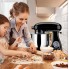 Планетарный кухонный миксер тестомес COOKDEYI SM 1522NM Black домашний электрический на 1,8 кВт с чашей из нержавейки на 8 л венчик и 2 насадки для теста