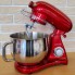 Планетарный кухонный миксер тестомес COOKDEYI SM 1522NM Red домашний электрический на 1,8 кВт с чашей из нержавейки на 8 л венчик и 2 насадки для теста
