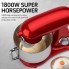 Планетарный кухонный миксер тестомес COOKDEYI SM 1522NM Red домашний электрический на 1,8 кВт с чашей из нержавейки на 8 л венчик и 2 насадки для теста