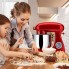 Планетарный кухонный миксер тестомес COOKDEYI SM 1522NM Red домашний электрический на 1,8 кВт с чашей из нержавейки на 8 л венчик и 2 насадки для теста