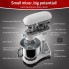 Планетарный кухонный миксер тестомес COOKDEYI SM 1522NM Silver домашний электрический на 1,8 кВт с чашей из нержавейки на 8 л венчик и 2 насадки для теста