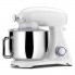 Планетарный кухонный миксер тестомес COOKDEYI SM 1522NM White домашний электрический на 1,8 кВт с чашей из нержавейки на 8 л венчик и 2 насадки для теста