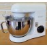 Планетарный кухонный миксер тестомес KICHOT SM-1570N White домашний электрический на 800 Вт с чашей из нержавейки на 8,5 л венчик и 2 насадки для теста