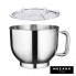 Планетарный стационарный миксер тестомес Mozano Kitchen Machine 2300 W Black электрический домашний с чашей из нержавейки на 6.2 л насадка для теста лопатка и венчик