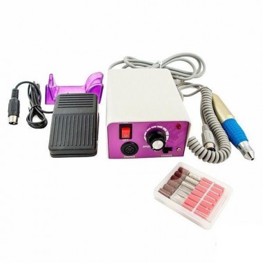 Фрезер для маникюра и педикюра Lina MM-25000 Pink на 25000 об/мин 30 ВТ с набором фрез