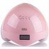 УФ лампа для ногтей и маникюра Sun 5 UV/LED Pink 48 Вт настольная для сушки гель-лаков и гелей с таймером питанием от сети 220В со съемным дном + ЖК дисплей